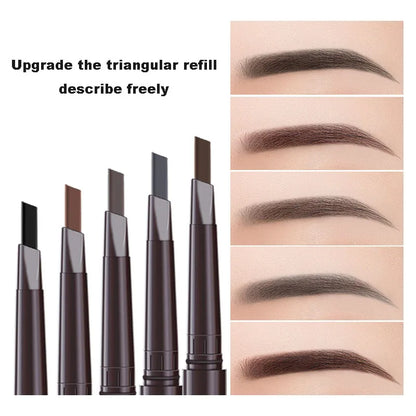 Waterproof Double-Headed Eyebrow Cosmetics Pencil 5 Colors Natural Long-Lasting Makeup Tattoo Paint for Eyebrows