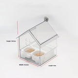 〔W〕Hanging Parrot Feeder Prevent Scattering Bird Feeding Bowl Multifunction Bird Bath Parakeets Bathtub Bird Cage Accessories