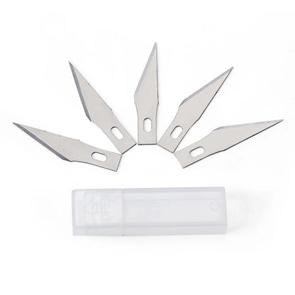Non-Slip Metal Scalpel Knife Tools Kit Cutter Engraving Craft knives + 5pcs Blades Mobile Phone PCB DIY Repair Hand Tools