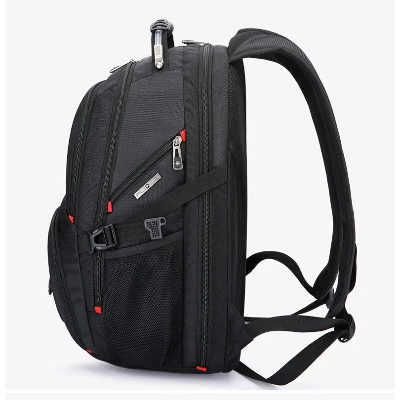 Swiss-Multifunction Bags Mochila duradera para portátil de 17 pulgadas, bolsa de viaje, mochila universitaria, puerto de carga USB, resistente al agua