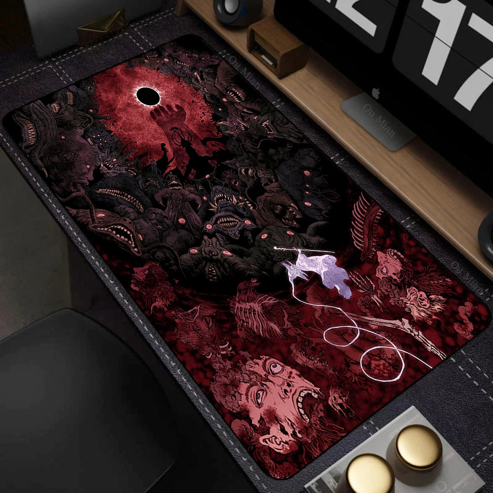 Anime Berserk Mousepad Big Deskmat With Lockrand Office Pc Computer Accessories Mouse Pad Gaming Prime Gaming XXL Keyboard Mat