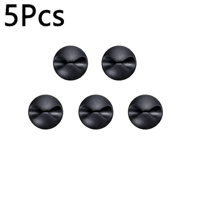 10/1Pcs Self-adhesive Cable Clips Silicone USB Cable Holder Organizer Wire Cord Management Clips for Home Office Desktop Tidy