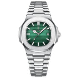 Poedagar-2022 New Luxury Quartz Watch Men Business Waterproof Watches Male Luminous Date Stainless Steel Square Watch 