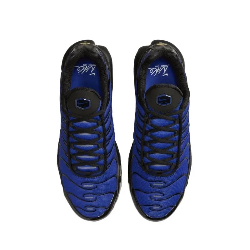 Zapatillas Nike Air Max Plus TN para correr, clásicas, negras triples, para exteriores, para correr, caminar, deportivas, para mujer y hombre.
