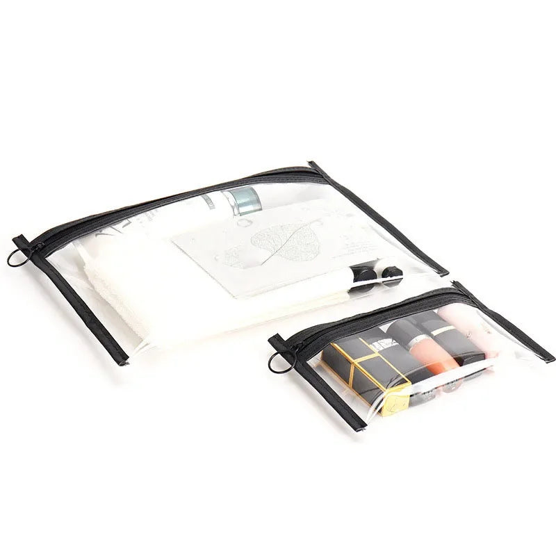 PVC Transparent Makeup Bag Women Cosmetic Bags Toiletry Wash Bag Travel Cosmetic Organizer Kids Coin Purse Coin Pouch Card Bag
