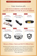 OLEVS Men's Watches Top Brand Luxury Original Waterproof Quartz Watch for Man Gold Skeleton Style 24 Hour Day Night New