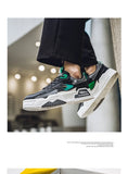 2024 Autumn New Casual Sports Shoes Men's Leather Low-Top Fashion Trend Easy-Match Running Shoes Men's Skateboard Shoes Suitable for Outdoor Sports