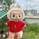 Mini Roupa Boneca de Pelúcia Acessórios para Bonecas Labubu Idol, Camisola e Calças, Roupa Infantil DIY, Presente Fofo, 17cm, 1 Conjunto