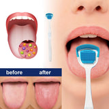 1/4pcs Tongue Cleaners Adult Kids Reusable Silicone Tongue Scraper Brush Washable Tongue Cleaning Tool Fresh Breath Oral Hygiene