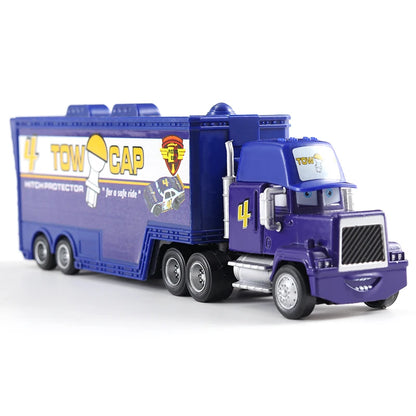 Disney Pixar Cars 2 3 Juguetes Rayo McQueen Camión Jackson Storm Tío Mack 1:55 Camión de fundición Modelo de remolque Niño niños Regalo