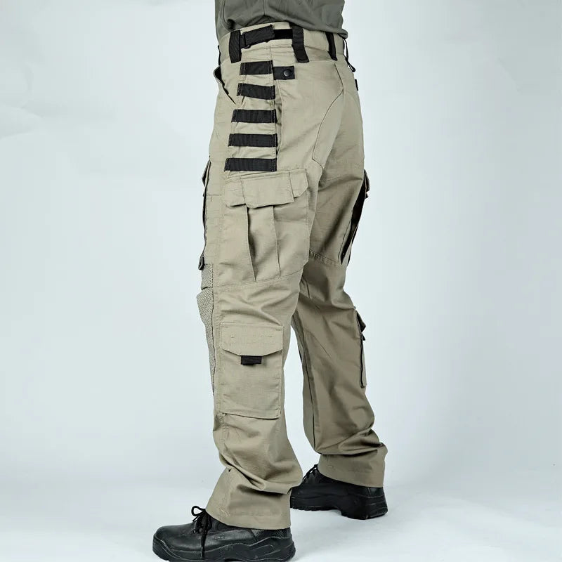 Tactical Pants Men Multi-Pocket Outdoor Cargo Pants Military Combat Trousers Men's Wear-Resistant Hiking Work Trousers Male
