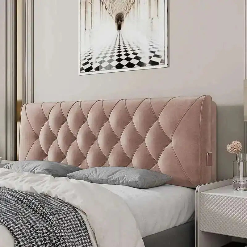 Backrest Soft Bag Bed Headboards for Hotel Headboards American Flannel Cloth Skin-Friendly Light Luxury Household Bed Headboards
