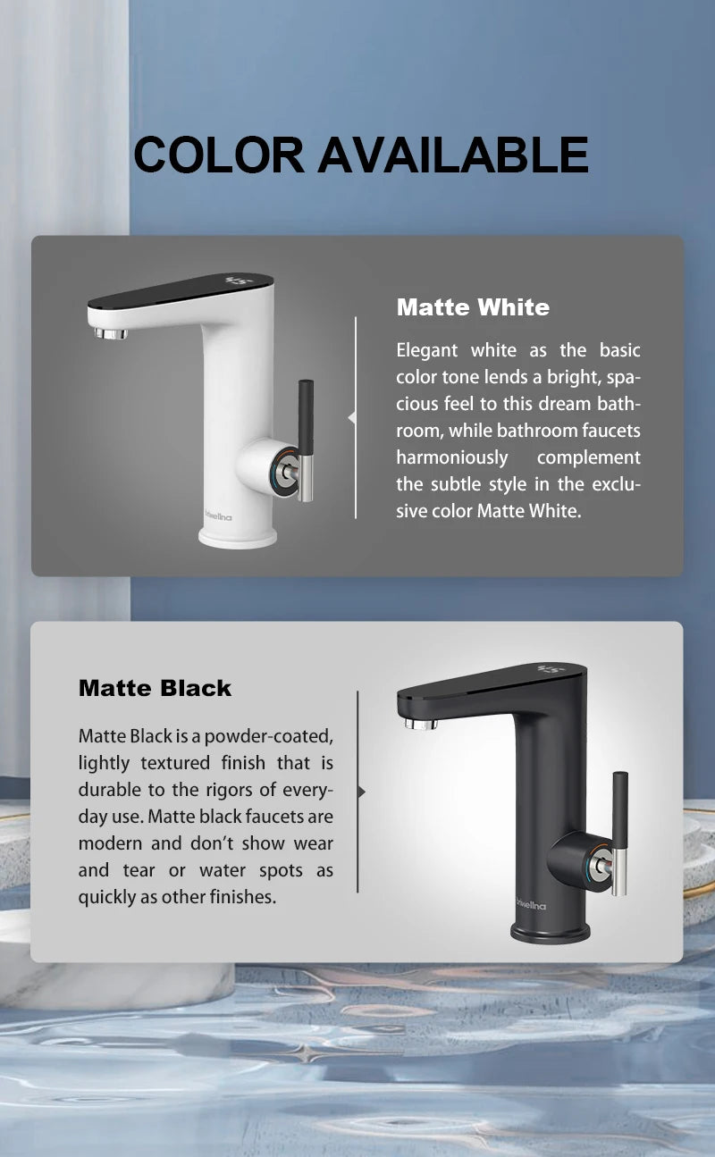 Briwellna Electric Water Heater 220V Kitchen Faucet Tankless Geysers Faucet Heater Heating Tap Instantaneous Heaters Robinet