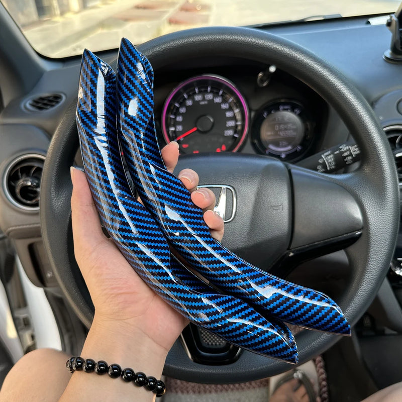 38cm Car Steering Wheel Covers Booster Micro Fiber Leather Auto Interior Decorative Accessories Universal Carbon Fiber Looking