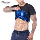 Vensslim Men’s Sauna Suit Sweat Heat Trapping Workout Fat Burner Vest Slimming Body Shaper Tank Top Waist Trainer Fitness Corset