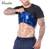 Vensslim Men's Sauna Suit Sweat Heat Trapping Workout Fat Burner Vest Slimming Body Shaper Tank Top Waist Trainer Fitness Corset