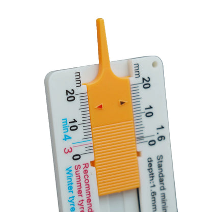 Leve pneu passo profundidade calibre, pneus acessórios, pinça verificando ferramenta, alta qualidade plástico profundidade, 0-20mm
