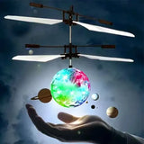 LED Light Suspension Crystal Ball Infrared Induction RC Gesture Control Colorful Glowing Toys Unique Gift for Kids