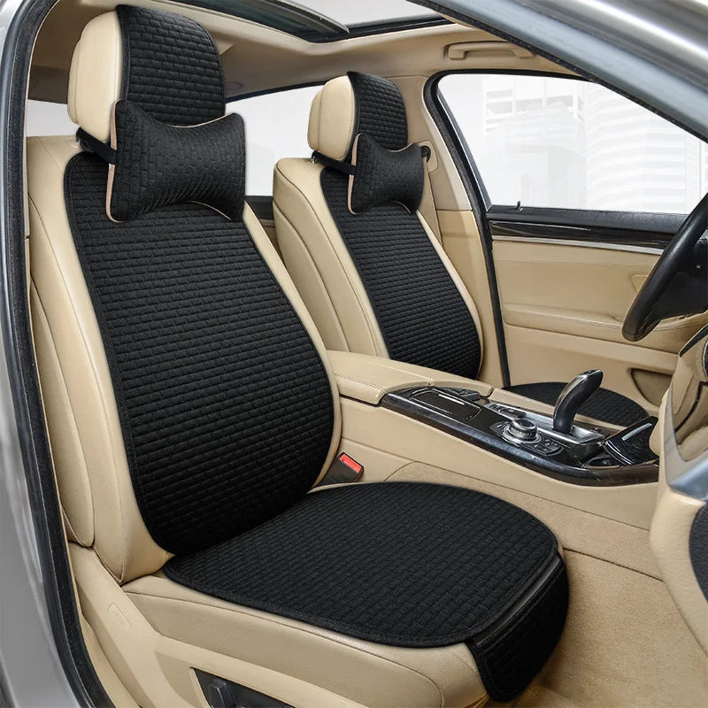 Universal Car Seat Cover Car Front Rear Seat Back Cushion Falx Car Seat Cushion Protector Auto Interior Pad Fit for Most Cars