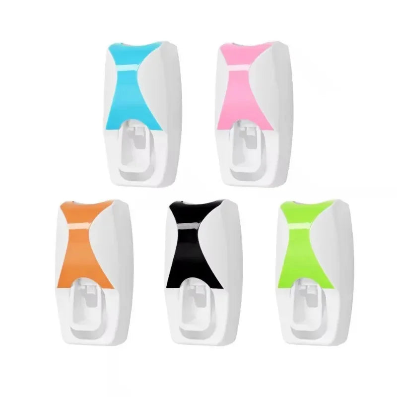1 conjunto de suporte para escovas de dentes de fácil utilização com dispensador automático de pasta de dente e suporte de parede para escovas de dentes