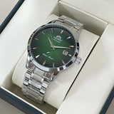 Orient Automatic Men's Watch, Black Dial Stainless Steel Band, Water Resistant Classic Business Wristwatch with Date Display
