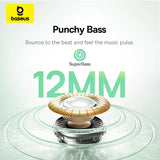 Fones de Ouvido True Wireless Baseus Bass EP10 NC – Cancelamento de Ruído ANC de -43dB, Bluetooth 6.0, Intra-auriculares, 4 Microfones com ENC