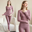 Roupa interior térmica quente para senhoras, Long Johns, conjuntos em forma, gola média feminina, roupas para moldar, íntimas sensuais