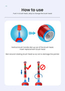 Oral B Electric Toothbrush Children Rotary Clean Soft Bristle 2 Min Timer Waterproof Teeth Brush with Replacement Brush Refill