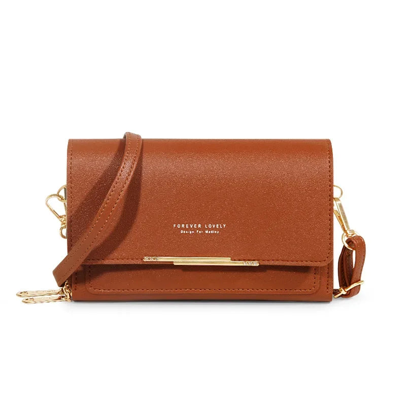 Nuevos bolsos de piel sintética para mujer, multifuncionales, de gran capacidad, tipo bandolera, a la moda, para teléfono