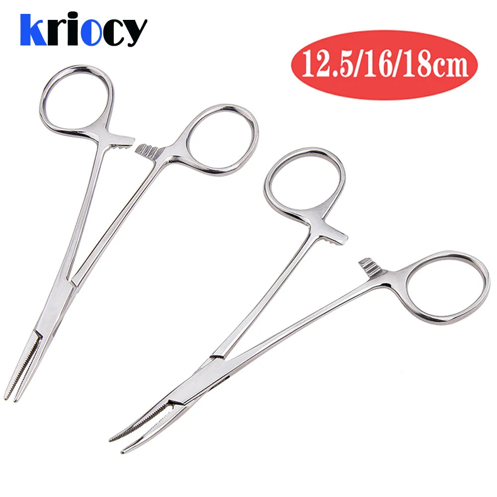 Herramienta manual de 12,5 x 16 x 18 cm, pinzas hemostáticas para pelo de mascotas, alicates de pesca, herramientas de depilación, herramienta de corte con punta curva/recta.