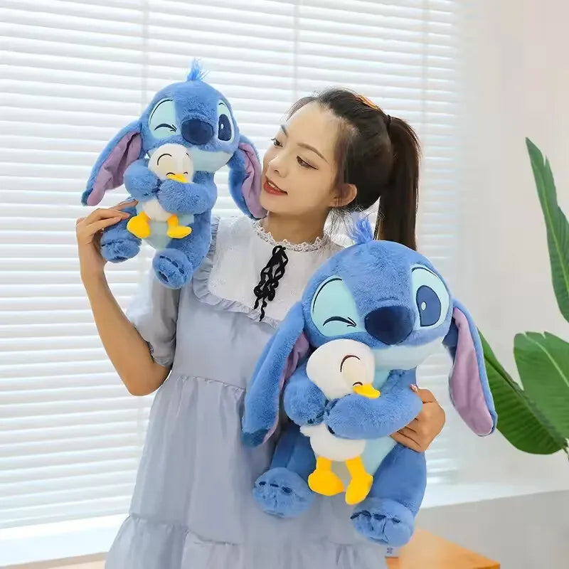 Muñeco de peluche Disney Stitch de 20 cm, Lilo y Stitch, bonito pato de peluche, regalo de cumpleaños para niños, juguetes kawaii.