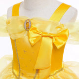 New Princess Dresses Girls Belle Party Costume Girl Christmas Birthday Flower Clothes Beauty and the Beast Fancy Disguise