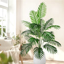 52-125cm/49.2in  Artificial Palm Tree Tropical Fake Plant Green Plastic Palm Leaf Branches Suitable for Home Garden Decoration