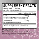 NAD+ Resveratrol Supplements - Anti Aging and Natural Cell Regeneration, for Cellular Health, Strengthens Immune SystemSupplemen