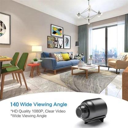 Minicámara inalámbrica X5 de 1080P para vigilancia, videocámara de seguridad con visión nocturna y detección de movimiento, monitor para casa inteligente.