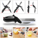 Dobeli Separable Stainless Steel Barbecue Steak Cutting Shear Household Vegetable Scissors 2 In 1 Multi Kitchen Tool Fruit Knife