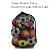 Mesh Soccer Ball Bag Extra Large Drawstring Basketball Storage Bag With Zipper Pocket Volleyball Football Net Pack Gym Bags