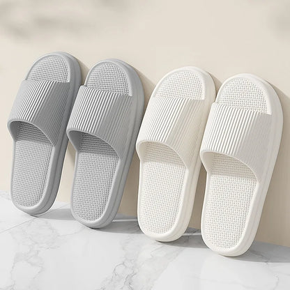 Fashion Men's Women's Sandals Anti-Slip Wear-Resistant EVA Thick Sole Comfortable Home Slippers Bathroom Bath Flip-Flops
