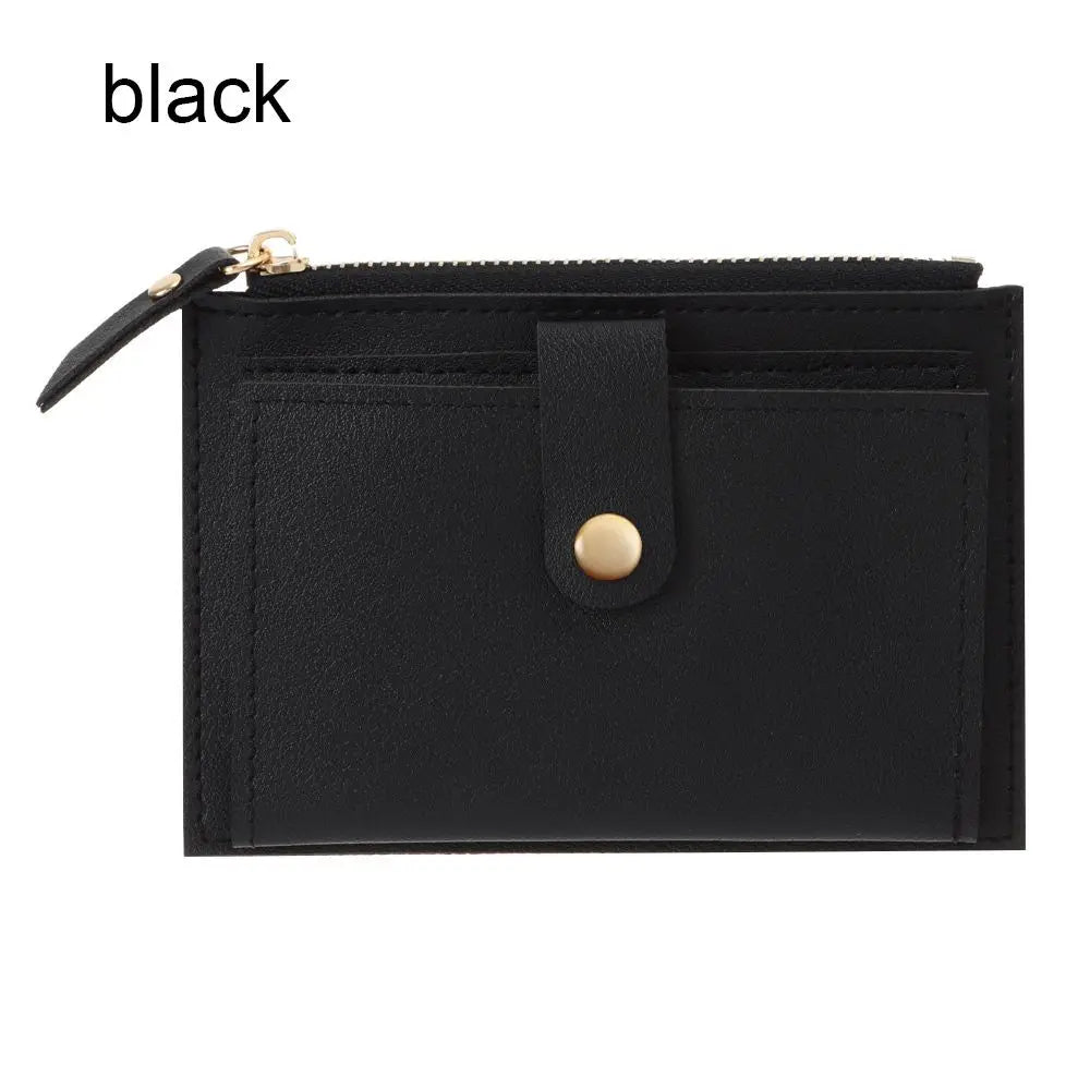 Cute Fashion PU Leather Mini Coin Purse Women Solid Color Credit Card Holder Bags Small Wallet Money Bag Purse Card Holder