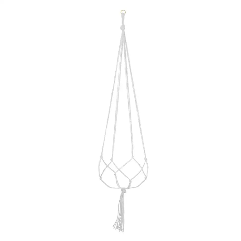 1pcs Braided Rope Hanging Basket  Flower Pot Straw Macrame Net Hanger Garden Holder Craft Plant Balcony Decor Accessories