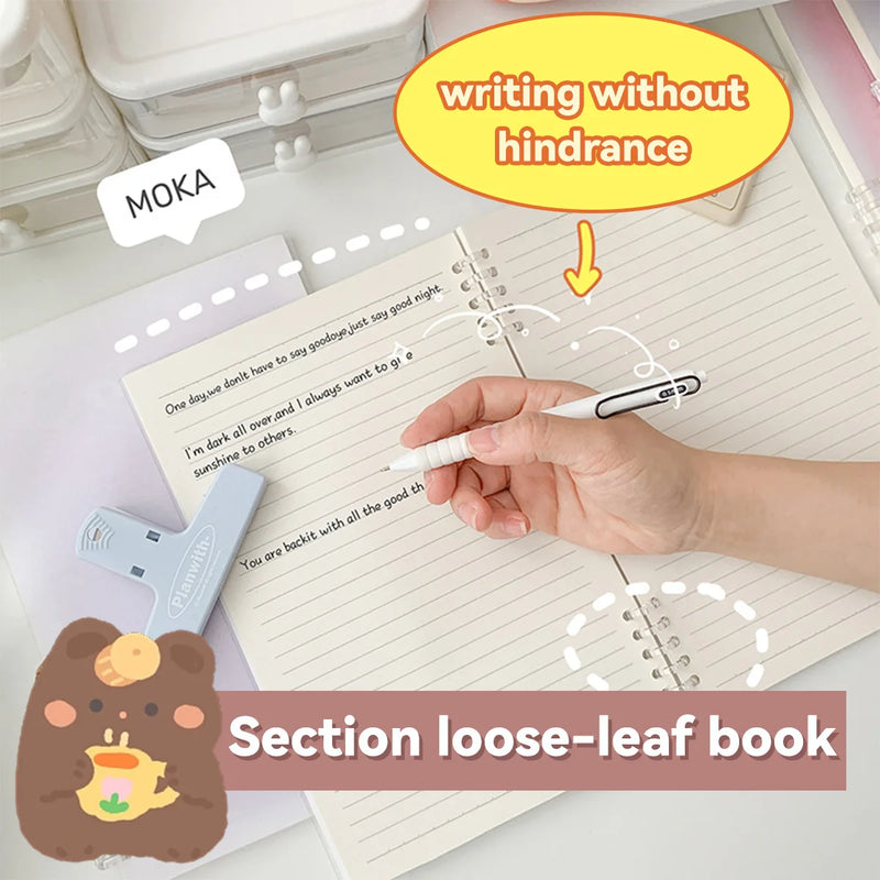 A5/B5 Binder Loose-Leaf Notebook 60 Sheets Lined Book for Students Writing Kawaii Simple Stationery School Supplies