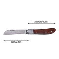 Folding Grafting Knife Grafting Tools Bonsai Pruning Knife Professional Garden Seedling Fruit Tree Cutter with Wooden Handle