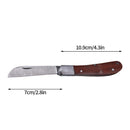 Folding Grafting Knife Grafting Tools Bonsai Pruning Knife Professional Garden Seedling Fruit Tree Cutter with Wooden Handle