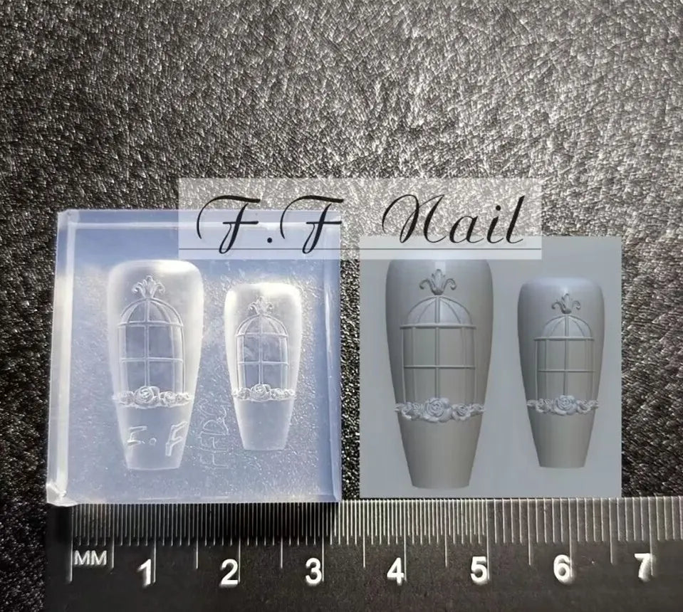 1pc  Snake Flamingo Jellyfish Dragon Dtream 3D Acrylic Mold  Nail Art DIY  Silicone  Nail Art Templates Nails Mold