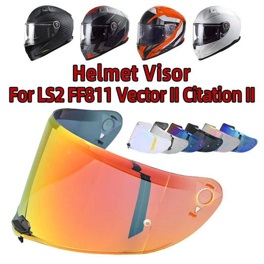 Helmet Visor For LS2 FF811 Vector II Citation II Helmet Lens Anti-Fog Anti-Scratch Anti-UV Motorcycle Shield Accessories