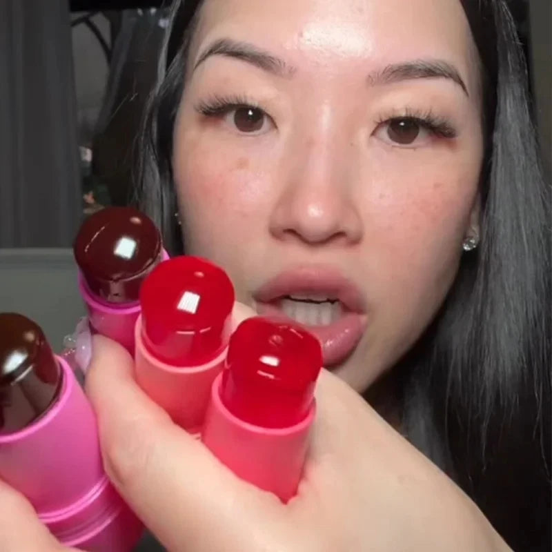 Lápiz labial 3 en 1 con leche, rubor en barra, colorete, agua refrescante, larga duración, acuarela, maquillaje mate multiusos.