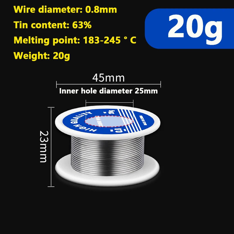 20/30/50/100g Electronic Soldering Wire Solder Wires Rosin Core Tin Multipurpose Welding Wire Flux Iron Wire Reel Household Tool
