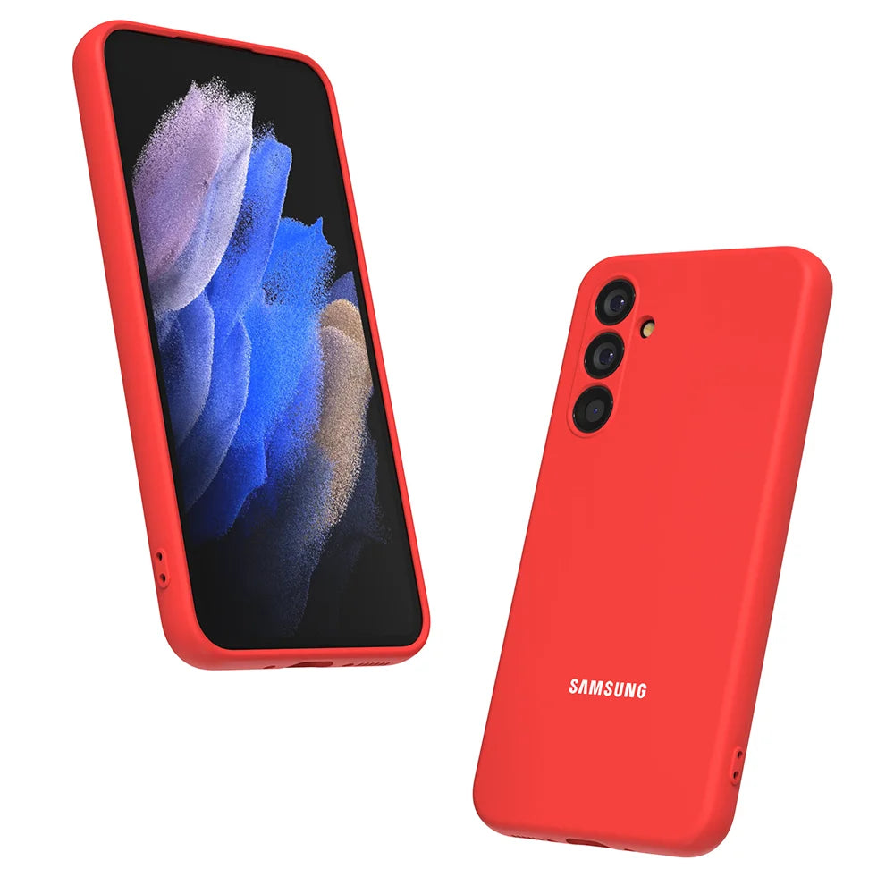 Funda de silicona líquida para Samsung Galaxy A55, A35, A25, A15, A05S, A04S, A54, A34, A24, A14, A23, carcasa protectora