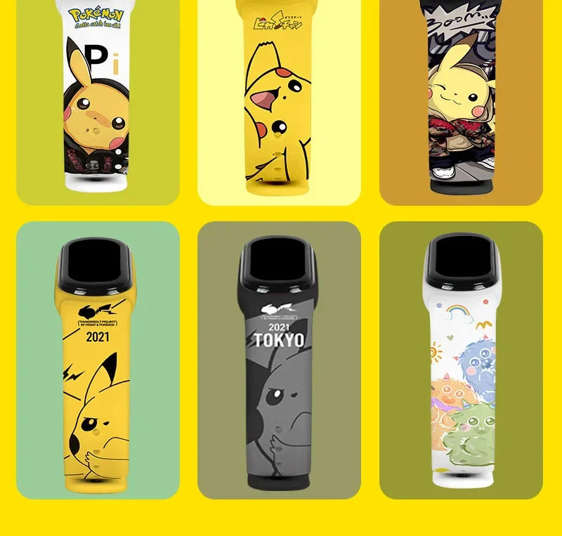 Pokemon Pikachu Dragon Ball Z Sport Casual Watches Led Silicone Watch Color Lovely Digital Children Wristwatch Clock Gift Toys