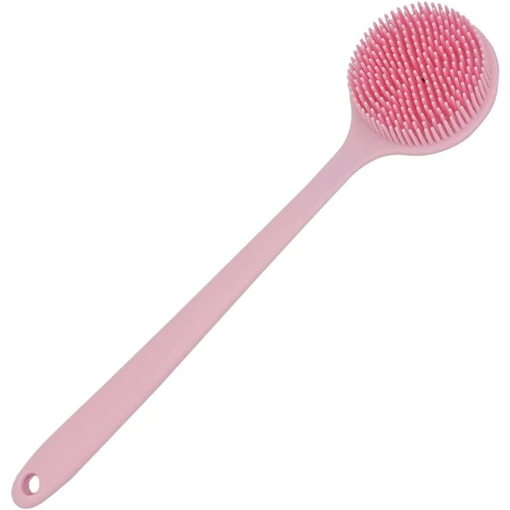 Back Scrubber for Shower Soft Silicone Bath Body Brush with Long Handle